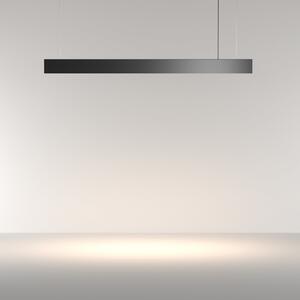 Maytoni LED висяща лампа Basis, черна, CCT, дължина 112,5 cm, Затъмняване, Черен, Дневна/трапезария, Алуминий, Модерен