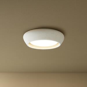 Beacon Lighting Таванна лампа Fjord, светлосива, гипс, Ø 28 см, GX53, Затъмняване, Сив, Дневна/трапезария, Гипс / глина