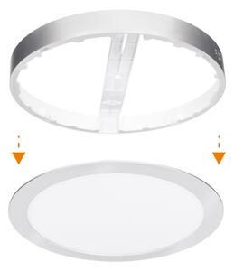 Solight WD244-S - LED панел 2 в 1 24W/230V 3000/4000/6000K Ø 30 cm IP54 сребрист