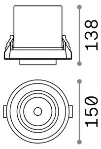 Ideal Lux - LED вградено точково осветително тяло NOVA LED/30W/230V CRI 90 Ø 15,4 см бяло