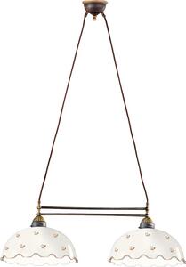 Kolarz 731.82.161 - Подвесен полилей NONNA на кабел 2xE27/75W/230V, с флорална декорация, розово злато