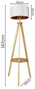 Подова лампа 1xE27/40W/230V бяла