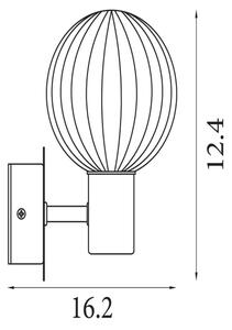 Searchlight 30506GO - Стенно осветително тяло LUMINSPHERE 1x G9/7W/230V, месинг