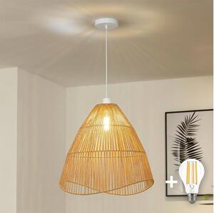 Brilagi - LED полилей на кабел CERIA BOHO 1xE27/40W/230V Ø 70 см, кафяв