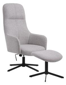 Светлосиво въртящо се релаксиращо кресло Manning – Unique Furniture