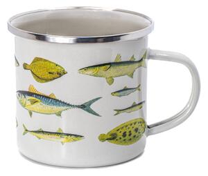 Бяло-зелена чаша 310 ml Vintage Fish – Sass & Belle