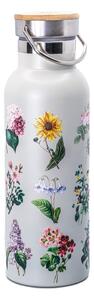 Светлосива бутилка за пътуване от неръждаема стомана 425 ml Vintage Flowers – Sass & Belle