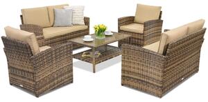 Градински мебели Monaco Coffee 6 Garden Point кафяво