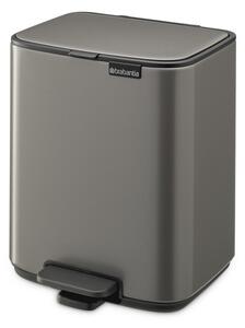 Сиво стоманено кошче за боклук с педал 7 l Bo – Brabantia