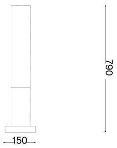 Ideal Lux - Външна лампа EDO OUTDOOR 1xGX53/15W/230V 79 см IP65 кафява