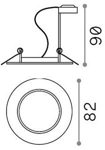 Ideal Lux - Вградено осветително тяло SWING 1xGU10/28W/230V Ø 8,2 см месинг