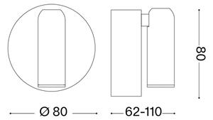 Ideal Lux - димируемо презареждаемо стенно точково LED осветително тяло BEAN LED/3W/5V CRI95 месинг