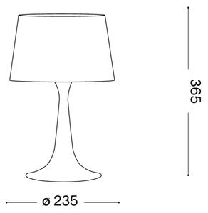 Ideal Lux - Настолна лампа LONDON 1xE27/60W/230V черна