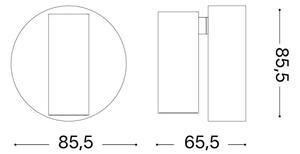 Ideal Lux - Димируемо LED стенно точково осветително тяло ELF LED/3W/230V CRI 95 бяло