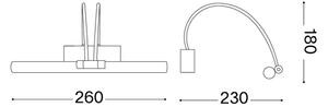Ideal Lux - LED осветително тяло за картини BOW LED/3,5W/230V CRI 90 26 cm месинг