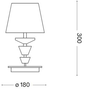 Ideal Lux - Кристална настолна лампа PEGASO 1xE14/28W/230V златна