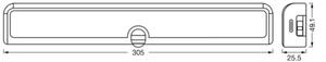 Osram - Димируемо LED осветително тяло за монтаж под шкаф със сензор LINEAR LED/3,8W/5V 30cm бяло