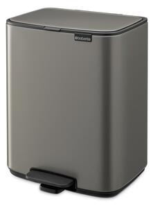 Сиво стоманено кошче за боклук с педал 12 l Bo – Brabantia