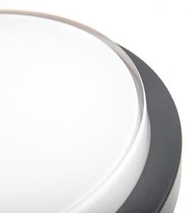CMD LED стенна лампа 9160, без сензор, Ø 26 см, CCT, IP54, Черен, Баня, Алуминий, Модерен