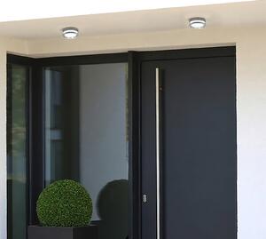 CMD LED стенна лампа 9054, антрацит/прозрачна, Ø 13 см, CCT, IP65, Прозрачен, Баня, Алуминий, Модерен