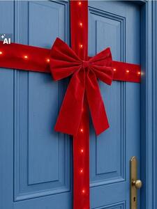 Sinsay - LED коледни светлини с мотив панделка - червeн