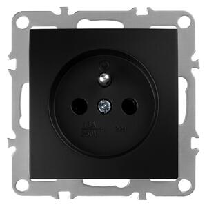 Единичен контакт със заземяване OSTE JNH001-G Black