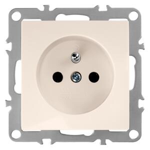 Единичен контакт със заземяване OSTE JNH001-G Beige