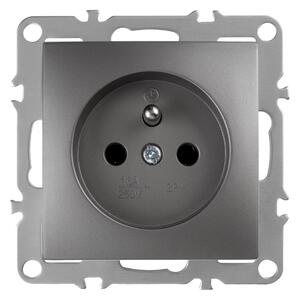 Единичен контакт със заземяване OSTE JNH001-G Grey