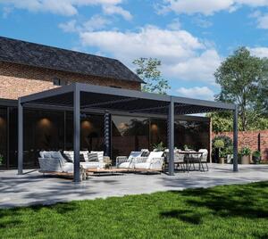 Алуминиева биоклиматична пергола с отваряем покрив Grand Tuscan 721x369x256 cm, 26.6m2