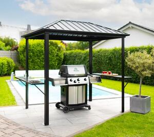 Алуминиев навес за BBQ Sojag Дакота 178x243x246 см 4.3m2 цвят Антрацит