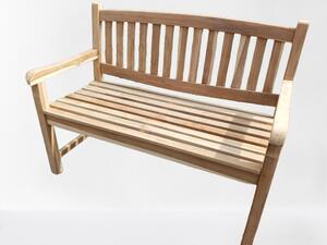 Градинска пейка двуместна 120х63х92см, OVAL 2, Тиково дърво масив