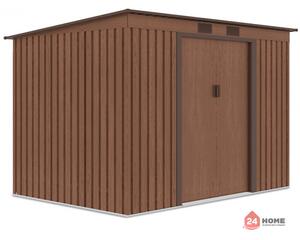 Градинска барака с едноскатен SUNNY Oregon, цвят Благороден Орех 261x181х176 cm 4.29m2
