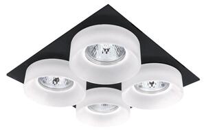 LED луна ELMARK 92045S4/BLFR, 12V, защита (IP20), размер на отворa 150x150mm, черно/бял