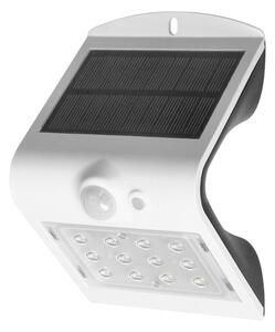 LED соларна лампа Adviti Siloe, 1.5W, 190 lm, 4000K, IP65 защита, за стена, със сензор, бяла