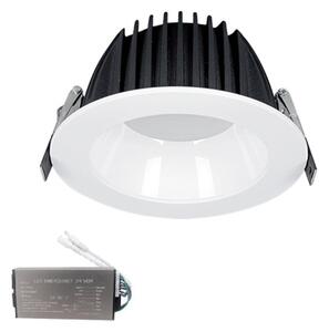 LED луна ELMARK 92FLD1540/WHE, 15W, 230V, 1350lm, 4000K, авaриен блок, защита (IP44), бяло/черна