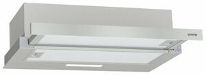 Абсорбатор Gorenje Essential TH62E3X, за вграждане, телескопичен, енергиен клас C, мощност 110 W, въздухопоток 350 m3/h, 1 мотор, 3 степени на мощност, механично управление, бял