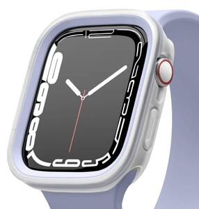 Протектор за смарт часовник Elago Duo Apple Watch Case, за Apple Watch 7 41мм/8 41мм, силиконов, с две сменяеми поликарбонатни части, прозрачен-мат и лилав