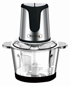 Чопър Rosberg R51111D, 400W, 2 l, 2 скорости на работа, остриета от неръждаема стомана, инокс