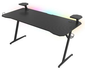 Гейминг бюро Genesis Holm 510 RGB, поставка за чаша, подсветка, USB Hub, черно