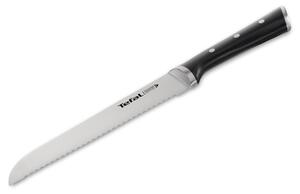Кухненски нож Tefal K2320414, за хляб, 20 см, неръждаема стомана, черен