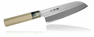 Кухненски нож Tojiro Fuji Cutlery Ryutoku Santoku, дръжка от магнолия, кафяв
