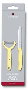 Комплект нож и белачка Victorinox Swiss Classic Trend Colors, 2 части, неръждаема стомана, жълт