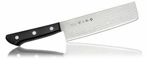 Кухненски нож Tojiro DP Damascus Nakiri Knife, 165mm дължина на острието, VG-10 стомана, черен