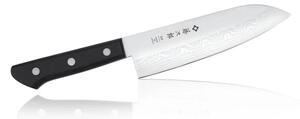 Кухненски нож Tojiro DP Damascus Santoku Knife, 170mm дължина на острието, черен