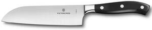 Кухненски нож Victorinox Grand Maitre Santoku Forged, сантоку, неръждаема стомана, 17 см, черен