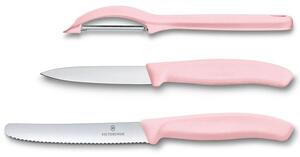 Комплект ножове и белачка, Victorinox Swiss Classic Trend Colors, светлорозов