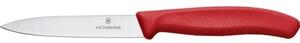 Нож за белене Victorinox Swiss Classic, 10 см, гладко острие, червен