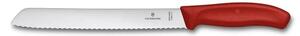 Кухненски нож Victorinox Swiss Classic, за хляб, 21 см, неръждаема стомана, червен