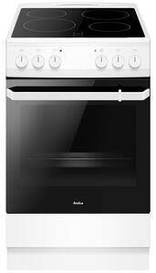 Готварска печка AMICA 508CE2.20EP(W), 4 нагревателни зони, 62L, бял