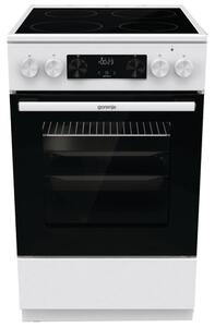 Готварска печка Gorenje GEC5C42WG, електрическа, клас A, 4 нагревателни зони, 70 л. капацитет на фурната, бяла